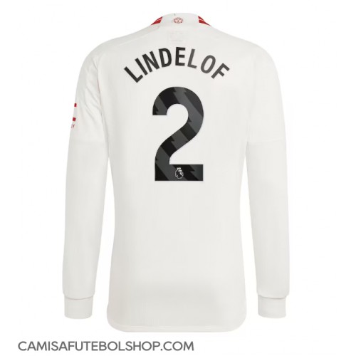 Camisa de time de futebol Manchester United Victor Lindelof #2 Replicas 3º Equipamento 2023-24 Manga Comprida